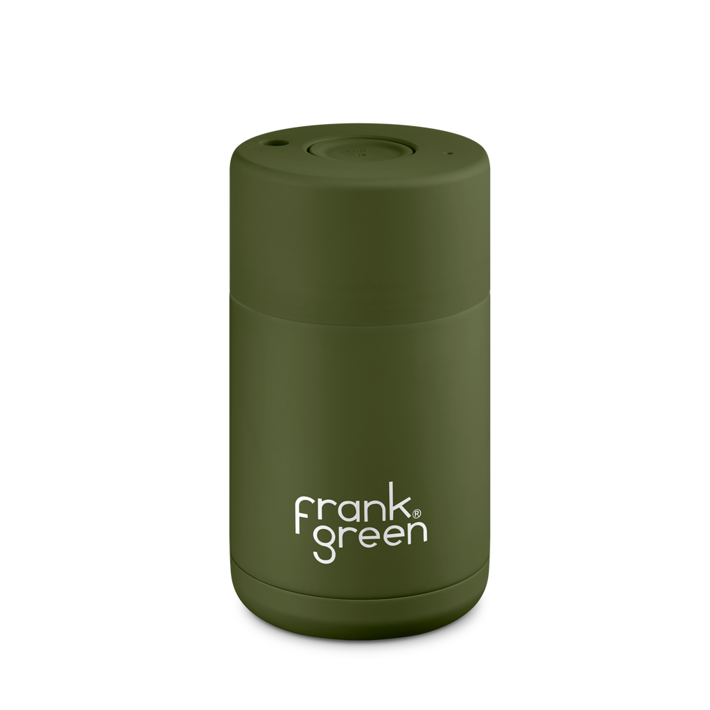 10oz Reusable Ceramic Cup, Khaki Green