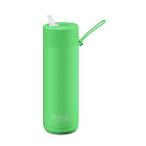 20oz Reusable Ceramic Bottle, Neon Green