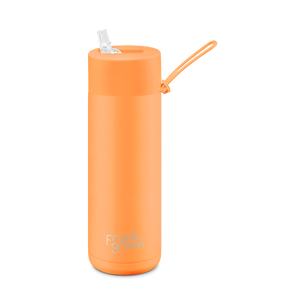 20oz Reusable Ceramic Bottle, Neon Orange