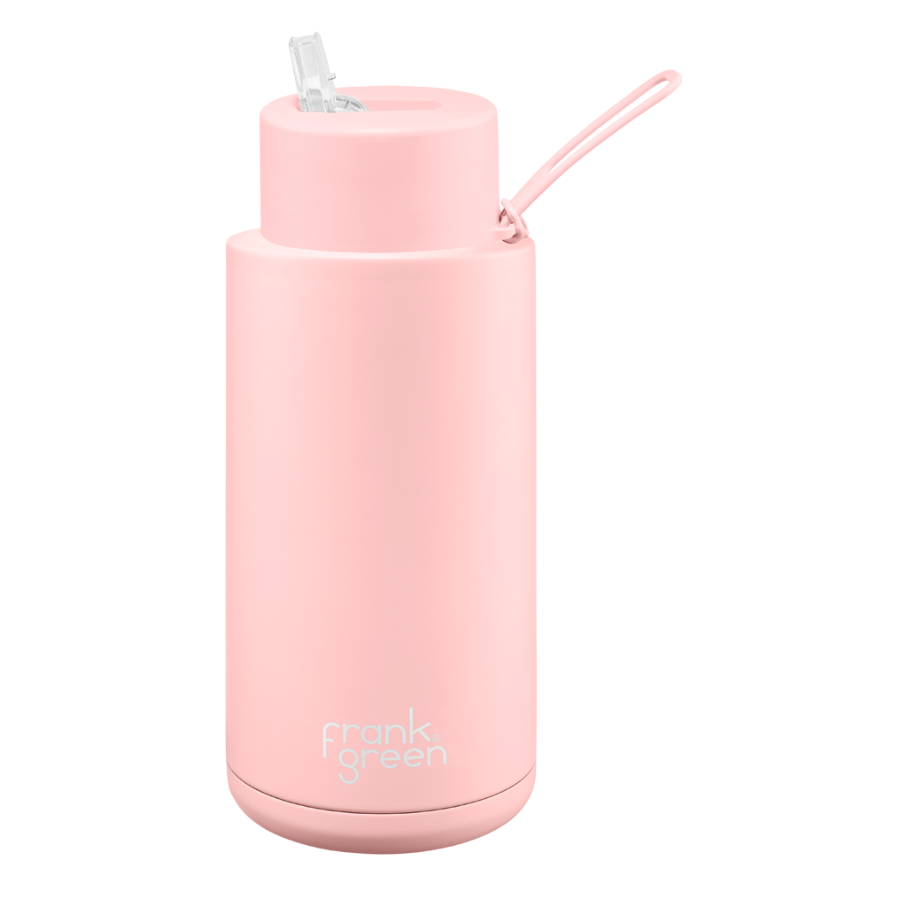 34oz Reusable Ceramic Bottle, Blush Pink