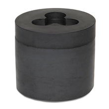 Load image into Gallery viewer, concrete and wax black concrete pot with three tealight holder lid
