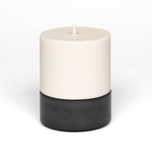 Load image into Gallery viewer, Concrete and Wax Hand Poured Soy Wax candle Large Candle Holder Set Black
