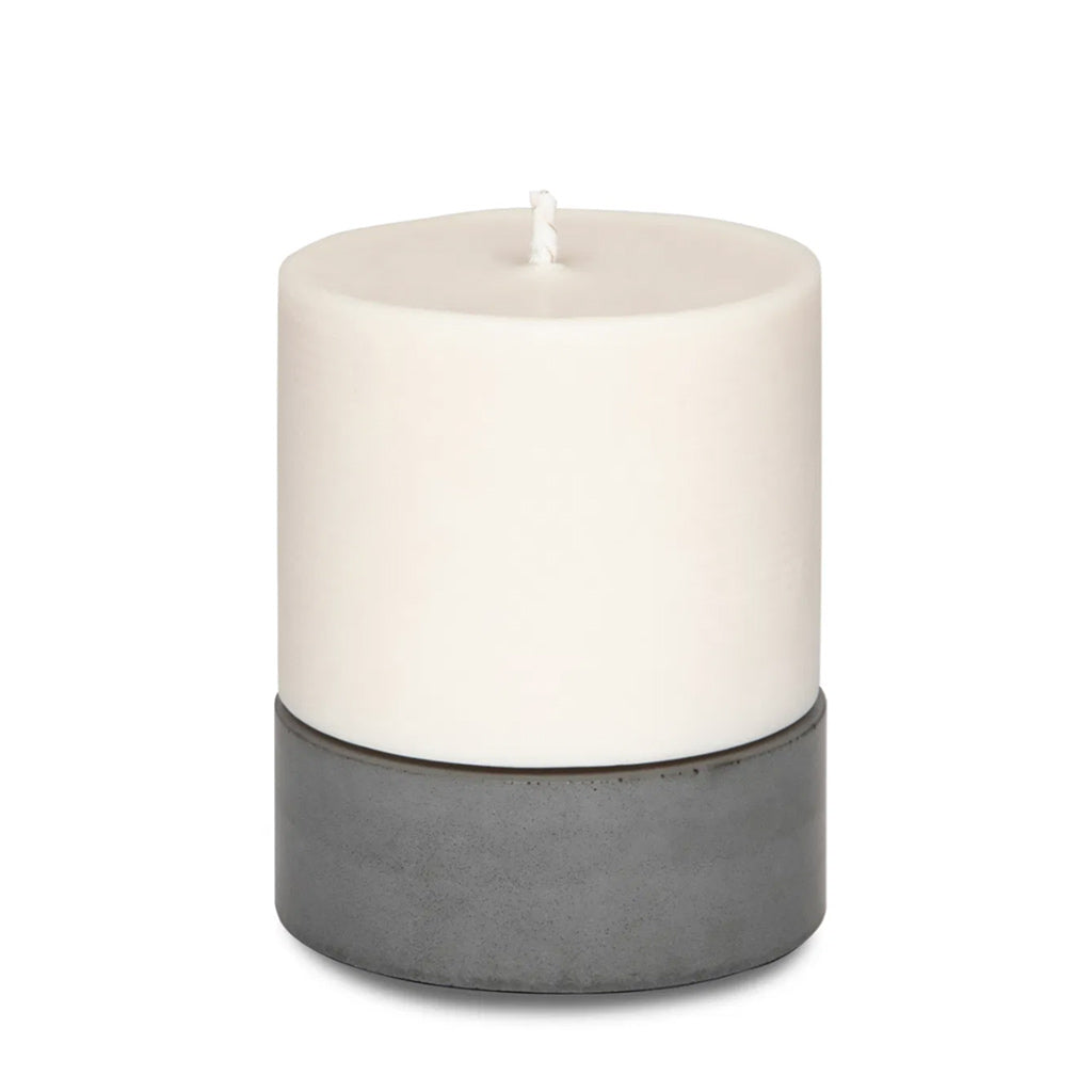 Concrete and Wax Hand Poured Soy Wax candle Large Candle Set grey