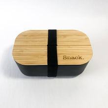 Load image into Gallery viewer, Bamboo Lunch box with Snack. logo, sustainable and plastic free at first coffee shop
