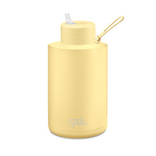 Load image into Gallery viewer, Frank Green 68oz 2L Ceramic Reusable Bottle with straw lid in pale yellow
