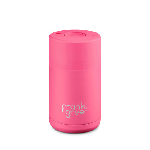 Frank Green Reusable Ceramic Cup 10oz Neon Pink