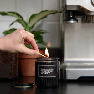 Square Trade Goods Company Glass container candle Tobacco Black Pepper Scent