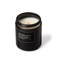 Load image into Gallery viewer, Square trade goods Glass container candle Single Wick leather and smoke Scent Lifestyle shot
