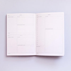 The completist A5 daily planner inside pages