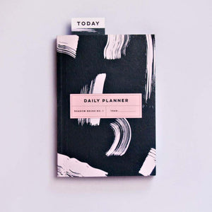 The completist A5 daily planner shadow brush front cover with today book mark