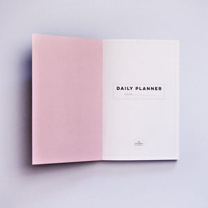 The completist A5 daily planner shadow brush cover with baby pink inside cover