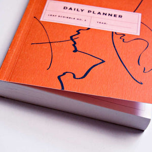 The completist daily planner notebook A5 leaf scribble