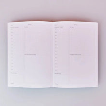 Load image into Gallery viewer, The Completist Slimline Monthly Planner Notebook Orchard Print
