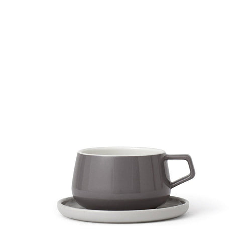 viva Scandinavia classic ella porcelain teacup coffee cup and saucer uk wool grey