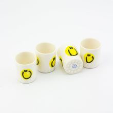 Load image into Gallery viewer, frizbee ceramics espresso cups acid smiley face logo
