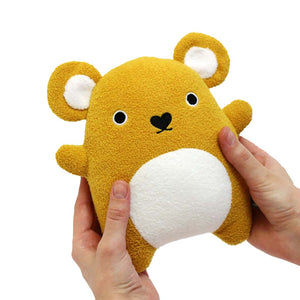 noodoll plush toy bear ricecracker yellow designed in London made in Taiwan
